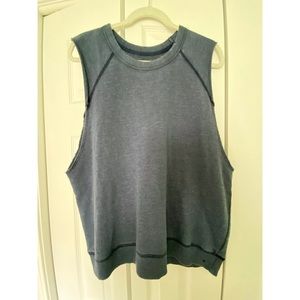 Aerie Blue Cut Off Sweater